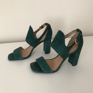Banana Republic Suede Emerald Green Heels